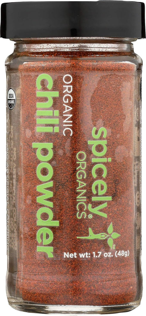 Spicely Organics Chili Powder 1.70 Ounce Jar Certified Gluten Free...