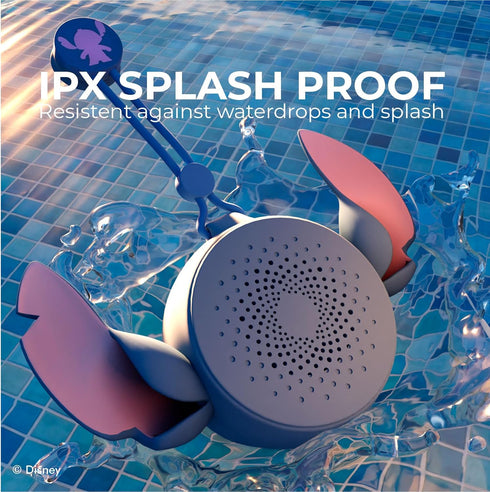 iJoy Disney Lilo and Stitch Bluetooth Shower Speaker with Suction Cup – IPX4 Rated Water Resistant Stitch Speaker for Shower, Baths| Up to 5 HRs P...