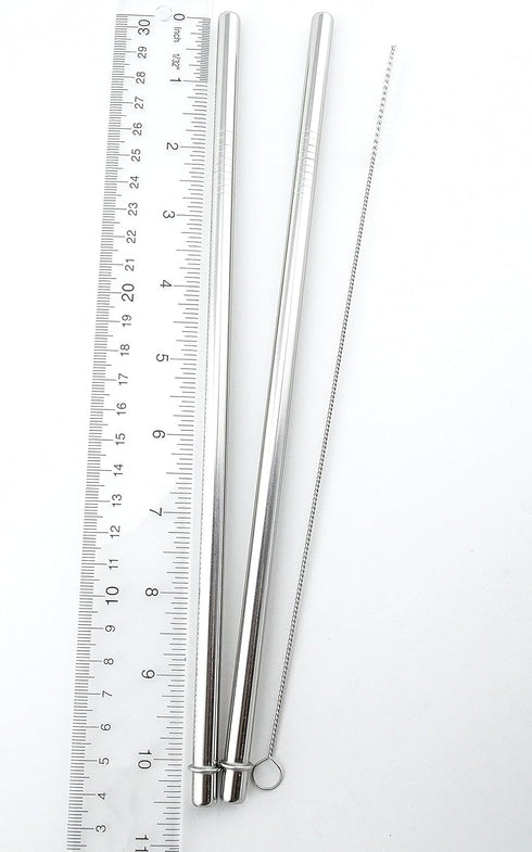 4 Pack Cocostraw for Bubba Envy 32 & 48 oz Big Tumbler PerfectFIT 18/8 Stainless Steel Drinking Straws With Cleaning Brush...