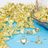 BESTCYC 200pcs 9MM Heart-shaped Golden Tone Brads Pastel Scrapbooking Card Making Stamping...