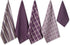 DII Assorted Woven Kitchen Set, Dishtowel, 18x28, Dishcloth, 13x13, Eggplant, 5 Piece...