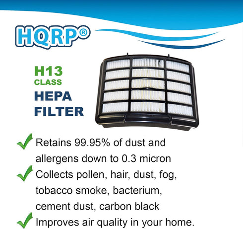 HQRP Filter Kit compatible with Shark Navigator Lift-Away NV350 NV351 NV352 NV355 NV356 NV357 NV358 UV540 UV440 CU500 CU520 Series Upright Vacuum,...
