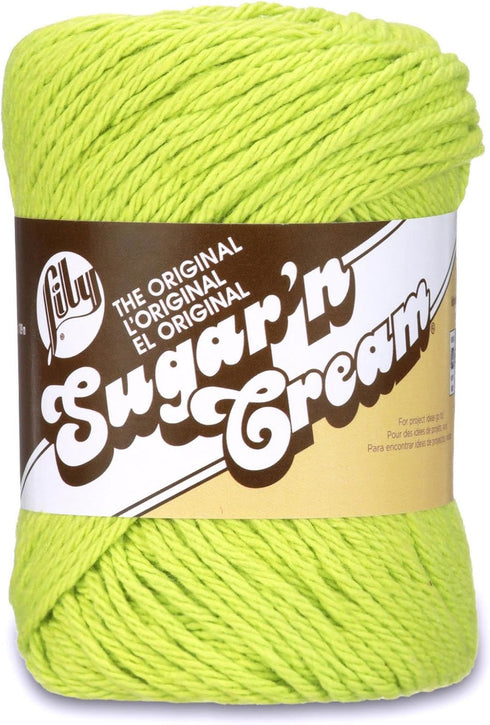 Lily Sugar 'N Cream The Original Solid Yarn, 2.5oz, Medium 4 Gauge, 100% Cotton - Green - Machine Wash & Dry...