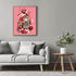 Posterizer 1 pcs-old timey radio-pink background collage-Abstract & Modern Art-Floral & Botanical Art-Gift for Art Lovers- UNFRAMED Wall Art...