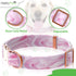 Pink with Rose Gold - Premium Nylon Dog Collar with Metal Buckle - Vibrant Colors and Beautiful Designs - Adjustable Collars for Small Medium Larg...