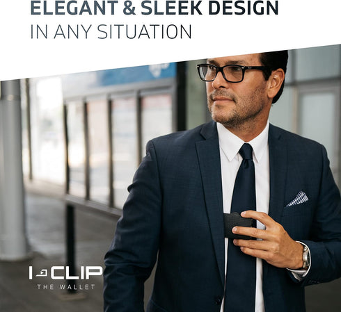 I-CLIP, Premium Men's Leather Wallet, Versatile Changeable Money clip, Secure Card Holder, Compact Men's Wallet Minimalist, Sleek Slim Design, Per...
