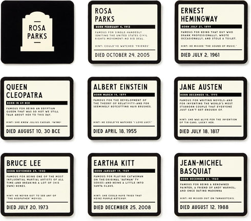 Brass Monkey How Dead are They – Party Game with 350 Game Card Prompts and Trivia Facts to Figure Out When Celebrities Died, 2+ Players...