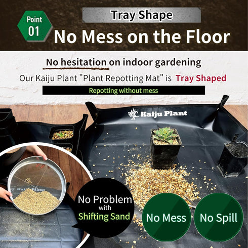 Gardening Plant Repotting Mats Waterproof Set of 2 sizes 50 * 50cm/75 * 75cm Portable Gardening Transplanting Mat Foldable Succulent Potting Mat R...