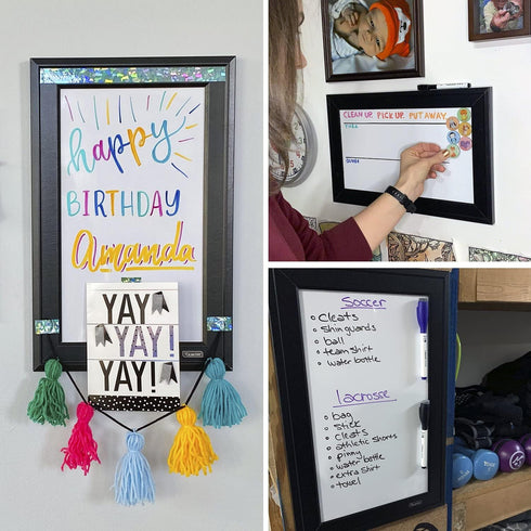 Quartet Magnetic Whiteboard, 11" x 17" Small White Board for Wall, Dry Erase Board for Kids, Perfect for Home Office & Home School Supplies, Dry E...