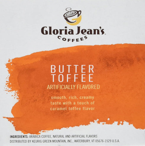 GREEN MOUNTAIN Gloria Jeans Butter Toffee Coffee 12 Ct Keurig Brewed K-cups Green, 12 ct...