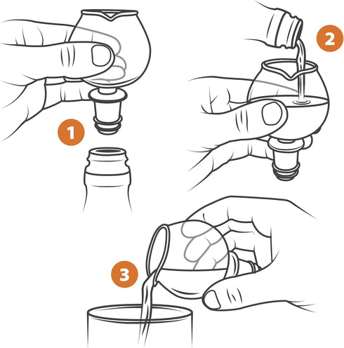 Final Touch Bottle-Top Snifter Jigger Stopper (FTA7041)...