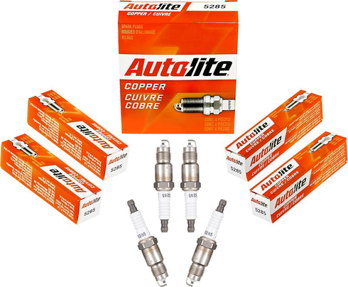 Autolite 5285 Copper Resistor Automotive Replacement Spark Plugs (4 Pack)...