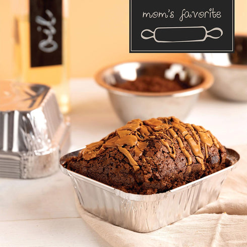 PLASTICPRO Disposable 1 LB Aluminum Takeout Tin Foil Baking Pans 5'' X 6'' X 2'' Inch Bakeware - Cookware Perfect for Baking Cakes,Brownies,Bread,...