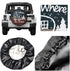 I Go Where I'm Towed American Flag Spare Tire Cover Dust-Proof Universal 16 Inch Wheel Camper Spare Tire Cover Fit for RV Trailer Truck Jeep SUV R...