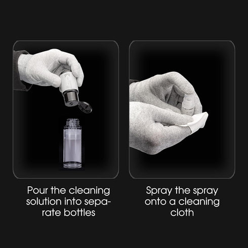 VSGO V-C01E Optical Lens Cleaner Kit Professional Lens Cleaning Fluid with Camera Cleaning Swabs and Dispensing Bottles Compatible for Cameras, Ca...