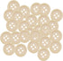 Wooden Buttons - Round Wood Buttons for Crafts Sewing Sweater by Mandala Crafts, Natural Color Bulk 100 PCs 20mm 3/4 Inch Button with 4 Holes...