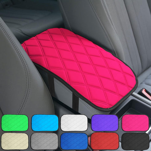 FH Group Diamond Pattern Neosupreme Center Console Pad Water-Resistant Black Seat Box Cover Protector fits Most Cars, SUVs, and Trucks Pink...