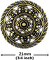 Bezelry 12 Pieces Lacework Filigree Antique Brass Metal Shank Buttons. 21mm (3/4 inch)...