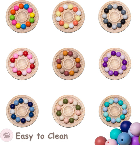 210Pcs Silicone Beads 12mm Silicone Beads for Keychain Making Bulk 30 Colors Loose Round Rubber Beads for Pens Necklace Bracelet Making Kit Jewelr...