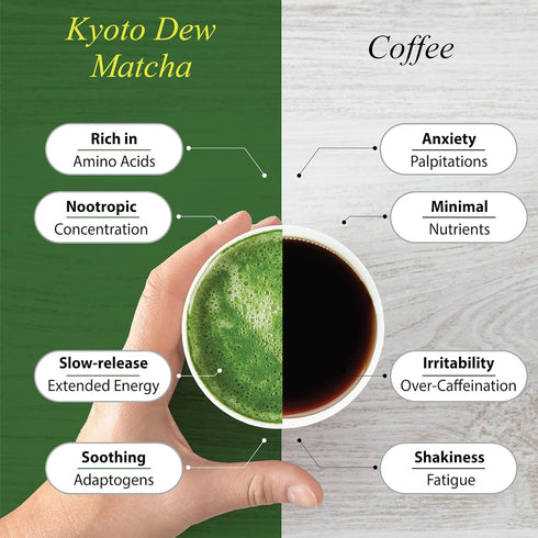 Kyoto Dew Matcha – Organic Premium Ceremonial Grade Japanese Matcha Green Tea Powder – No Fillers, Zero Sugar – USDA & JAS Certified, 30g (1oz) Ti...