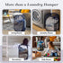Handy Laundry Collapsible Mesh Foldable Hamper 14" x 14' x 24" Navy Blue...