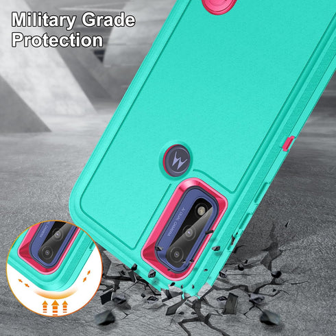 for Moto G Play 2023 Case for G Play 2023 Case with Kickstand Case 3-Layer Military Grade Protective Case Cover Silicone Shockproof for Motorola M...