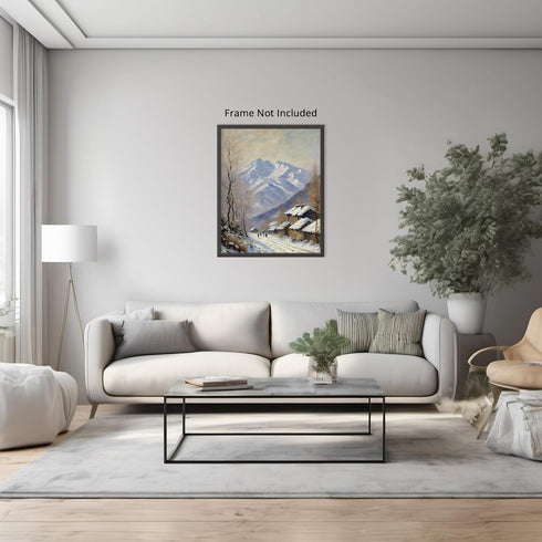 Posterizer 1 pcs-beautiful snowy scenary in winter -1-Landscape & Nature Art-GIft for Men Women Teens-Dining Room Decor- unframed wall art...