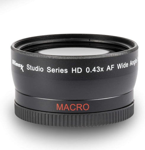 58mm 0.43x Wide Angle (w/Macro) High Definition Lens for DSLR Canon EOS Rebel 70D 77D 80D 90D T8i T7 T7i T6i T6s T6 T5i T5 T4i T3i T100 SL1 SL2 SL...