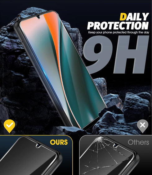Orzero (3 Pack) Tempered Glass Screen Protector Compatible for BLU G73 / BLU G73L, Protector De Pantalla 2.5D Arc Edges 9 Hardness High Definition...