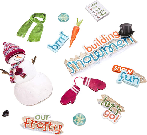 Paper House Productions STDM-0228E 3D Cardstock Stickers, Building a Snowman (3-Pack)...