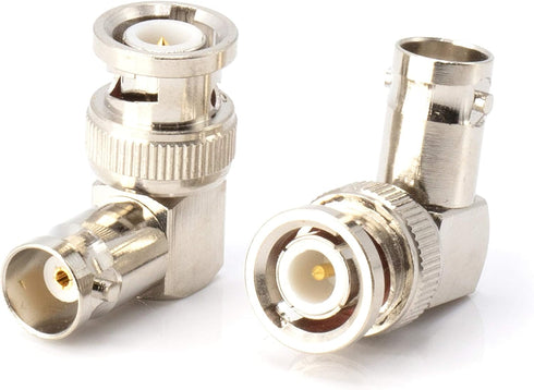 THE CIMPLE CO BNC Elbow Male Female Adapter, 90 Degree Angle, 4 Pack, UL Listed...