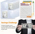 100 Envelope Money Saving Challenge Binder Replacement, 25 Sheets A5 Binder Inserts and 3 Trackers, Pre-labeled 1-100, Cash Stuffing Envelopes,Sav...