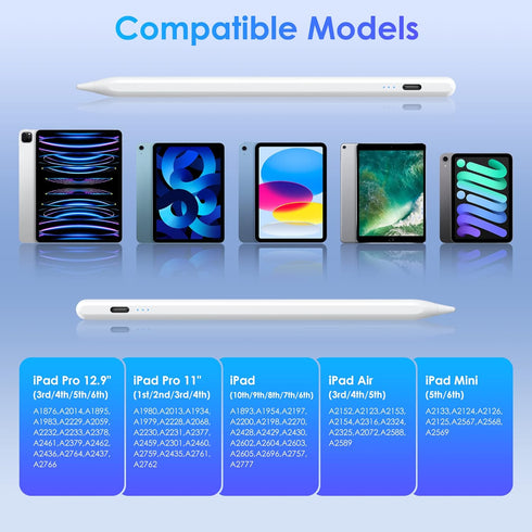 Stylus Pen for iPad 9th & 10th Generation - 10Mins Faster Charge Compatible for iPad 6-10 Gen, iPad Air 3-5, iPad Mini 5/6, iPad Pro 11"/12.9"......