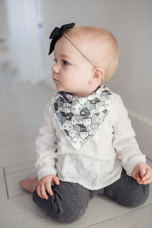 Copper Pearl Baby Bandana Drool Bibs for Drooling and Teething 4 Pack Gift Set “Urban Set...