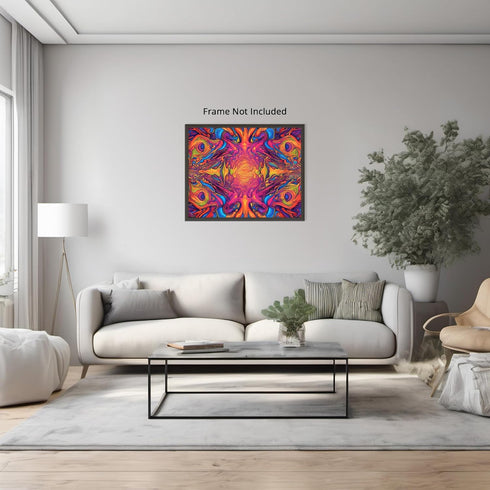 Posterizer 1 pcs- psychedelic funky hippie colorful poster-Abstract & Modern Art-Fantasy & Fiction Art- Living Room Bedroom Decor- unframed wall a...