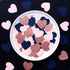 Navy-Blue Pink Rose-gold Heart Confetti - 300pcs Decor Glitter Paper Dots Gender Reveal Graduations Wedding Bachelorette Engagement Birthday Party...