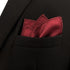 S&W SHLAX&WING Solid Color Red Burgundy Wedding Silk Matching Pocket Square Large...