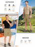 Toomett Mens Outdoor Casual Expandable Waist Lightweight Water Resistant Quick Dry Fishing Hiking Shorts,6230,Khaki,34...