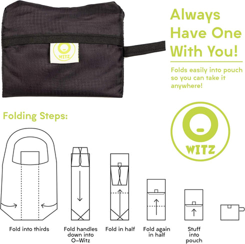 O-WITZ Reusable Grocery Bags | Vibrant Tote Bag For Groceries, Gym, Office, Beach & More | Washable Design With Large Handles For Maximum Convenie...