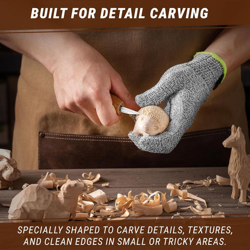 BeaverCraft Wood Carving Detail Knife C15 1.4" Whittling Knife for Detail Woodcarving Craft Knife - Chip Carving Knife Wood Carving Tools for Begi...