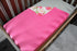 Top Tots Baby Blanket - Hot Pink on White Roses...