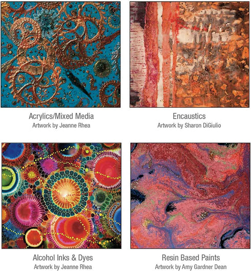 Da Vinci Pro Liquid Art Canvas Multi-Media Panels for High Flow Fluid Acrylics, Glazing Liquids, Pouring Mediums, Encaustics, Resin Paints, and Al...