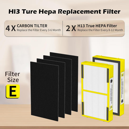 FLT4100 HEPA Replacement Filter Size E Compatible With Guardian Technologies model AC4100 AC4100CA AC4150BL AC4150PCA AC4150P Purifier,2 Pack...