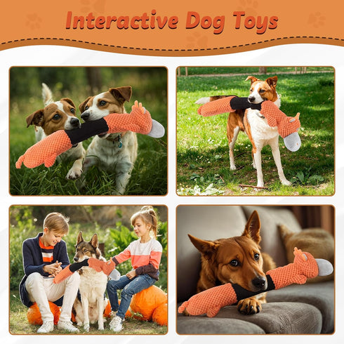 Squeaky Dog Toys for Large Dogs, Plush Stuffed Dog Toys Interactive Tug of War Dog Toys with Crinkle Paper…...