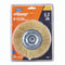 Norton Wire Brush, Clipper 6" Wire Wheel for Angle Grinder, Coated Brass Brush for Cleaning, Crimped Wire Metal Brush, Pack of 1...