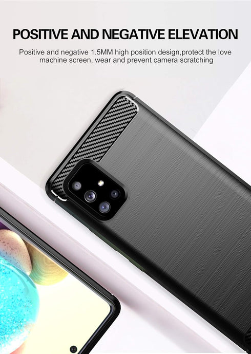Galaxy A71 5G Cell Phone Case, Soft TPU Slim Fashion Protective Cover with HD Screen Protector (Black)...