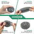 COOLJOB 6/12 Pack Stainless Steel Scrubber Sponges, Heavy Duty Tough Metal Scouring Pads for Dishes, Pans, Pots, Ovens, Uncoated Cookware, Powerfu...