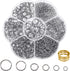 TOAOB 1000pcs Jump Rings for Jewelry Making Stainless Steel Open Jump Rings Connectors for DIY Crafts Necklaces Bracelets Keychains 4mm 5mm 6mm 7m...
