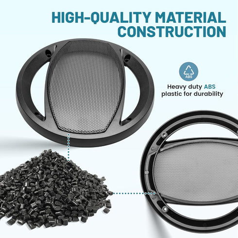 6.5 Inch Car Audio Speaker Hollow Mesh Subwoofer Grill, 6 1/2 Inch Sub Woofer Cover Grill Decorative Guard Protector W/8*Screws...