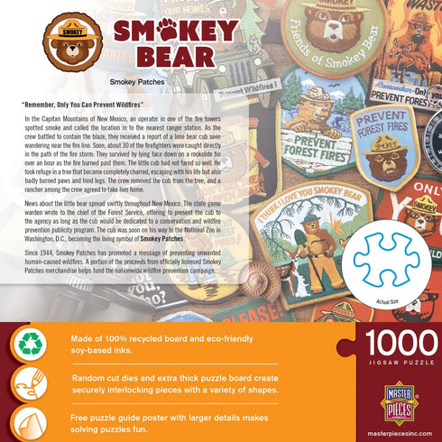 MasterPieces 1000 Piece Jigsaw Puzzle for Adults, Family, Or Youth - Smokey Bear Patches - 20"x27"...